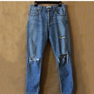 AGOLDE Jamie High Rise Classic Straight Jeans in Dakota Size 28
